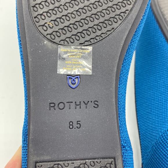 Rothy’s Pacific Blue Square Flats Size 8.5 - Picture 10 of 15